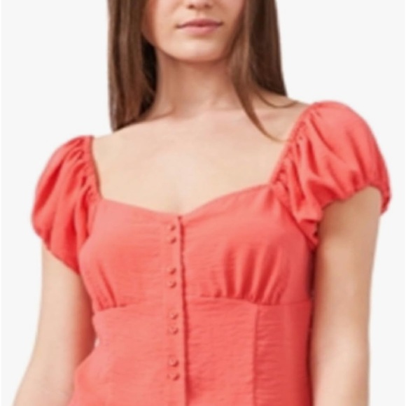 Riley and Rae coral button down blouse - Picture 2 of 4